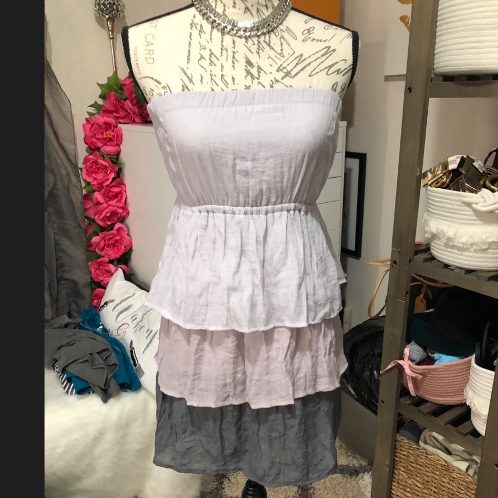 Strapless lil’ ruffle dress